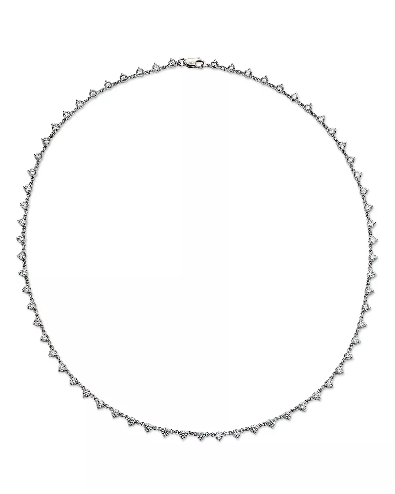 Bloomingdale's Fine Collection Diamond Tennis Necklace in 14K White Gold, 4.75 tcw