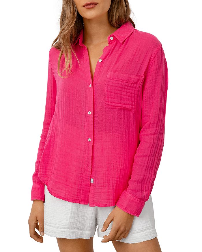 Rails Ellis Long Sleeve Gauze Shirt Bloomingdale's