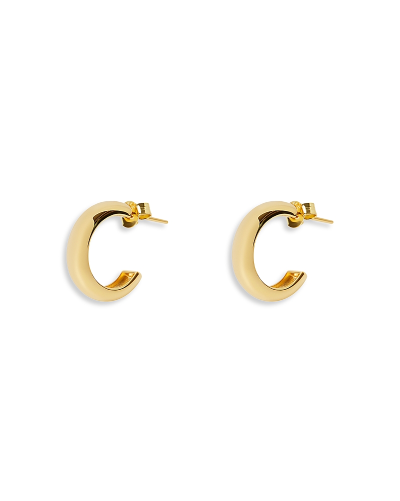Argento Vivo C Hoop Earrings In 14k Gold Plate In Gold