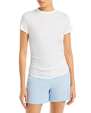 Theory Ruched Tiny Tee In White