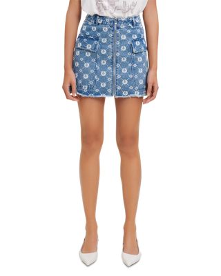 Maje - Jimoon Monogrammed Denim Skirt