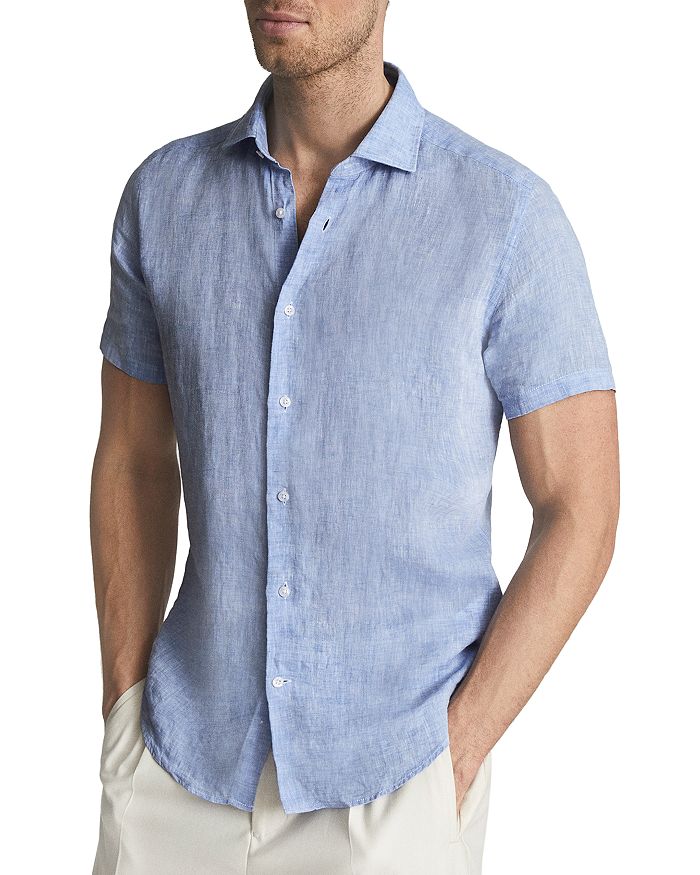 REISS Ruban Linen Shirt | Bloomingdale's