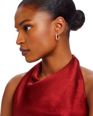 Diamond Inside Out Hoop Earrings in 14K Yellow Gold, 2.0 tcw 