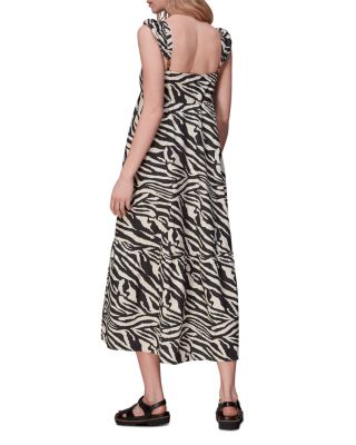 Mountain Zebra Print Midi Dress