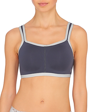 Natori High-impact Yogi Contour Convertible Full Coverage Sports Bra 731050 In Ash Navy/linen