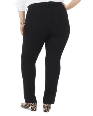 Marilyn High Rise Straight Jeans in Black