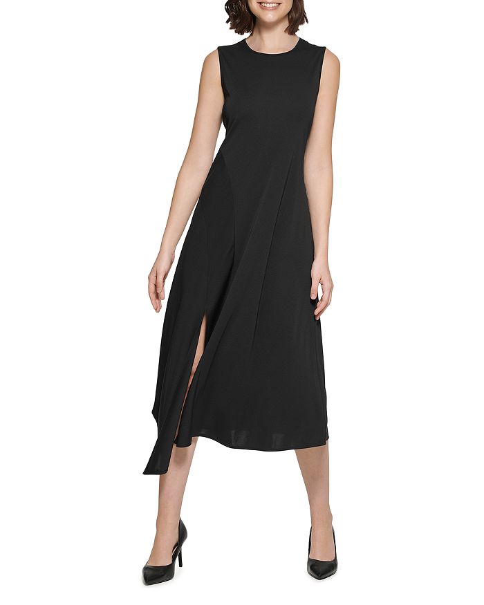 KARL LAGERFELD PARIS Jersey Knit Sleeveless Dress | Bloomingdale's