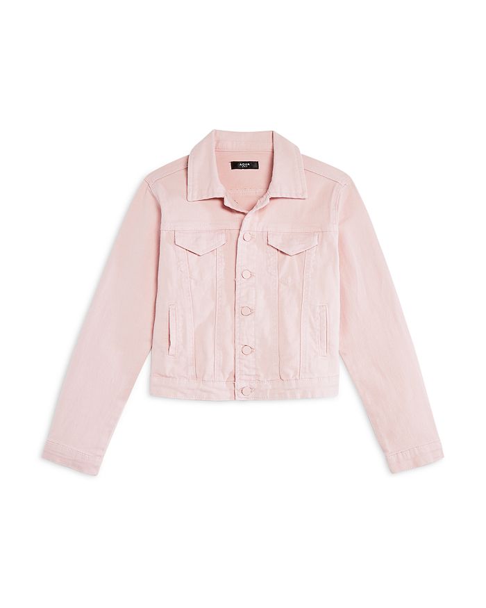 AQUA Girls' Pink Denim Jacket, Big Kid - 100% Exclusive | Bloomingdale's