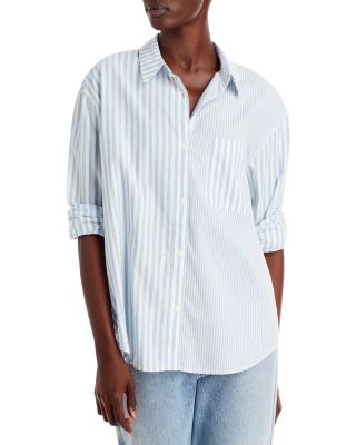 Striped Women's Button Down Shirts 