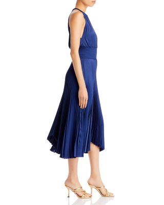 Renzo II Pleated Halter Dress