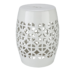 Surya Ridgeway Stool In White