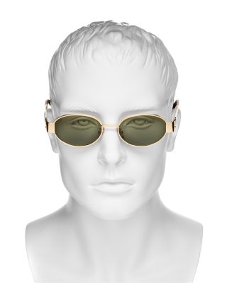 Triomphe Metal Round Sunglasses, 54mm