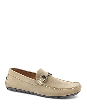 Shop Bruno Magli Men's Xander Leather Moccasins In Taupe Suede