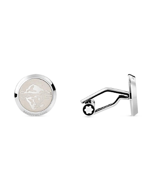 Montblanc 1858 Ice Sea Cufflinks In Steel