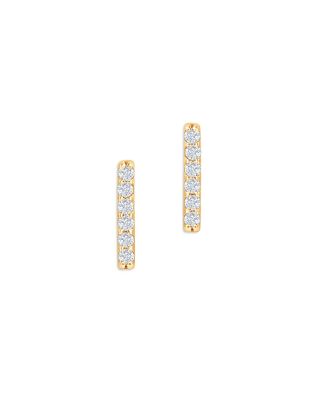 small diamond bar earrings