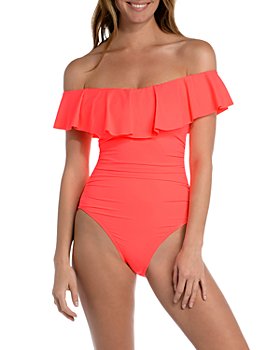 Strapless Ring Bust One Piece Swimsuit & Bodysuit in Red Crinkle / High Cut  80's 90's Style 