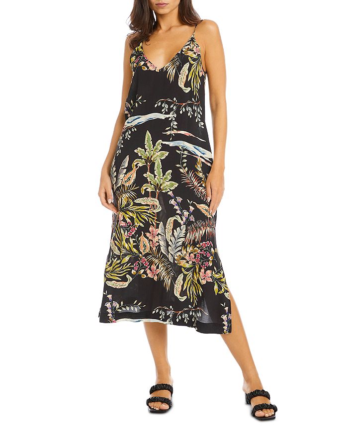 Karen Kane Printed Side Slit Midi Dress | Bloomingdale's