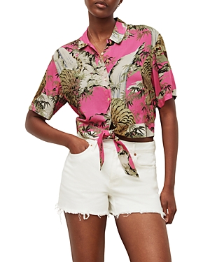 ALLSAINTS LENI TAI NUI PRINTED SHIRT