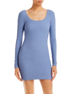 t by alexander wang long sleeve dress Bodycon Long Sleeve Scoop Neck Dress
