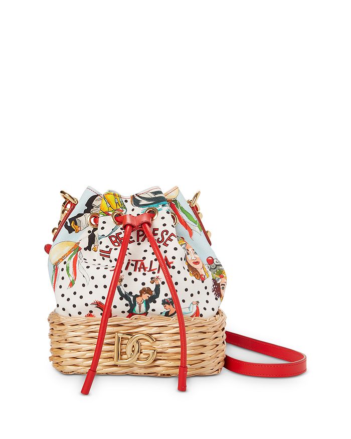 Dolce & Gabbana Printed Woven Bucket Bag | Bloomingdale's