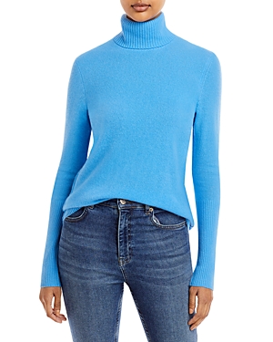 Aqua Cashmere Cashmere Turtleneck Sweater - 100% Exclusive In River Blue