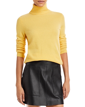 Aqua Cashmere Cashmere Turtleneck Sweater - 100% Exclusive In Canary Yellow