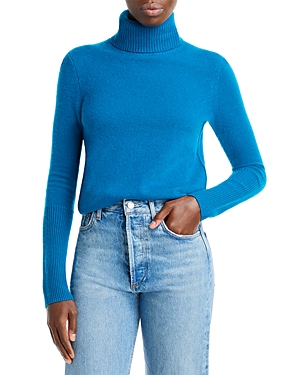 Aqua Cashmere Cashmere Turtleneck Sweater - 100% Exclusive In Teal