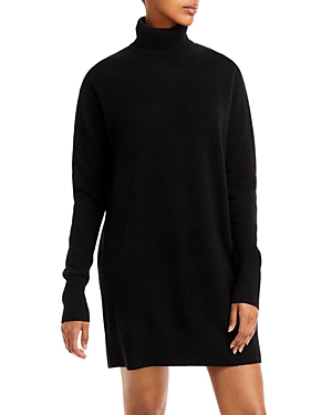 Aqua Turtleneck Cashmere Dress - 100% Exclusive In Black
