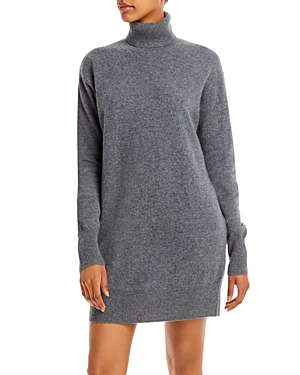 Aqua Turtleneck Cashmere Dress - 100% Exclusive In Medium Gray