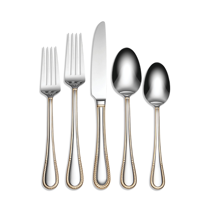 Hudson Park Collection Calista Partial Gold 42-piece Everyday Flatware Set - Exclusive In Metallic