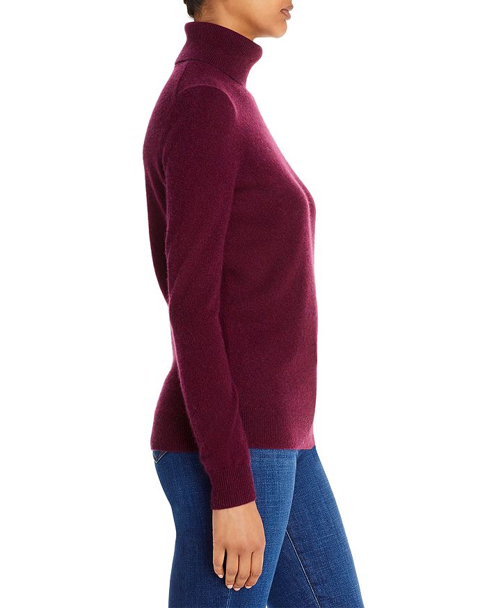 Shop C By Bloomingdale's Cashmere Turtleneck Sweater - 100% Exclusive In Heather Burgundy