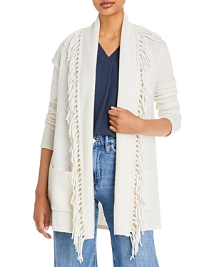 C by Bloomingdale's Cashmere Fringe Shawl Collar Cashmere Cardigan - 100% Exclusive