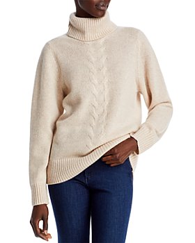 C by Bloomingdale's Cashmere - Cable Knit Turtleneck Cashmere Sweater - 100% Exclusive
