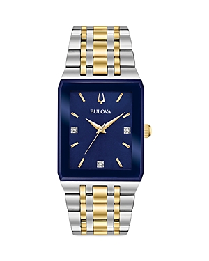 Bulova Quadra Watch, 31mm In Blue/gold