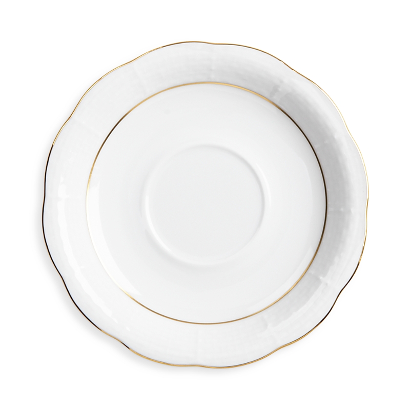 Herend Golden Edge Tea Saucer In White