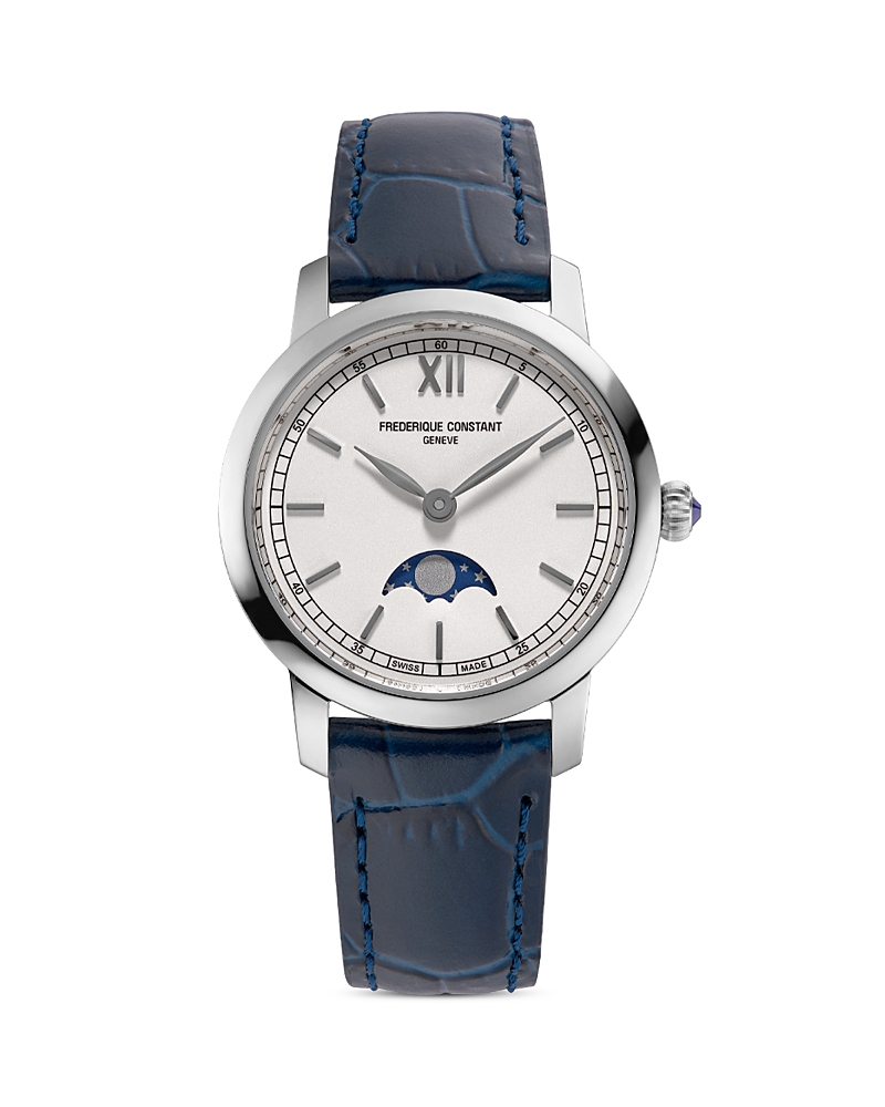 Frederique Constant Classics Slimline Moonphase 30mm In White/blue