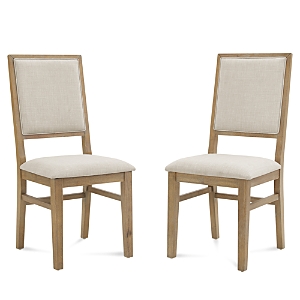 Sparrow & Wren Joanna Upholstered Back Chair, Set Of 2 In Rustic Brown