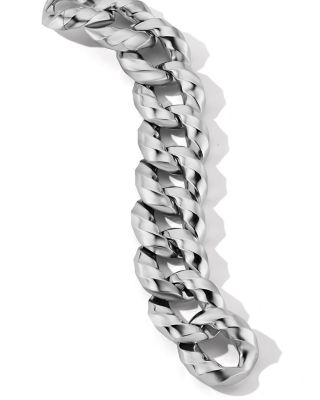 Cable Edge Curb Chain Bracelet in Recycled Sterling Silver