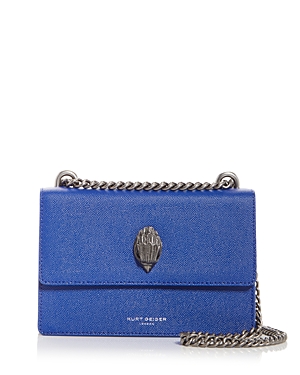 Kurt Geiger Shoreditch Small Leather Crossbody In Blue