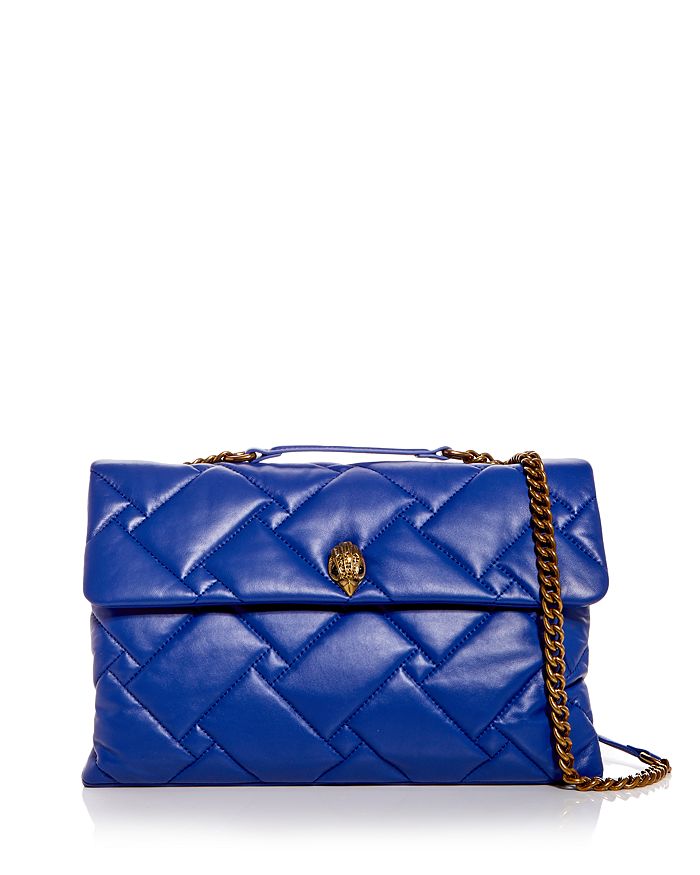 Kurt Geiger Kensington Xxl Soft Quilted Leather Shoulder Bag In Blue