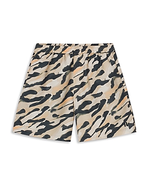 Nanushka Kenan Hand-painted Abstract Animal Shorts In Multicolor