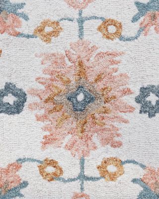 Hans Traditional Floral Mosaic Area Rug, 93" x 117"