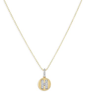 Bloomingdale's - Diamond Accent Initial "H" Pendant Necklace in 14K Yellow Gold, 18" - 100% Exclusive