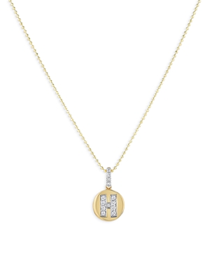 Bloomingdale's Diamond Accent Initial H Pendant Necklace In 14k Yellow Gold, 0.10 Ct. T.w. - 100% Exclusive