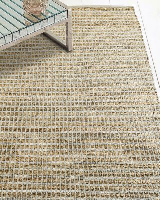 Origin Modern Grid Natural Jute Area Rug, 5' x 7'9"
