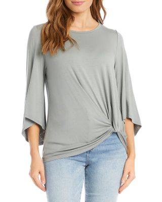 Karen Kane - Flare Sleeve Twist Front Top