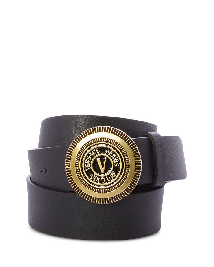 Versace Jeans Couture Men's Vitello Leather Belt | Bloomingdale's