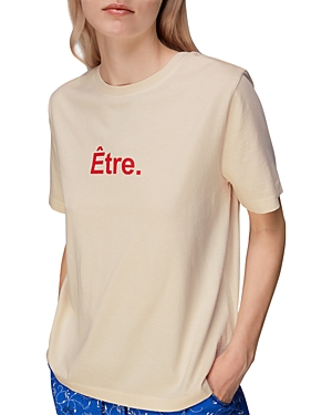 Whistles Etre Logo Tee In Neutral