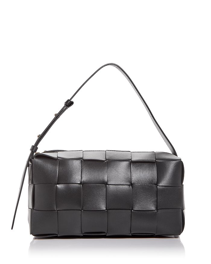 Bottega Veneta Brick Cassette Woven Leather Shoulder Bag