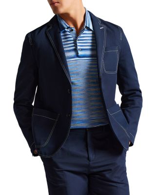 Ted Baker Contrast Stitch Blazer in Navy KILPECK, Men's Clothing